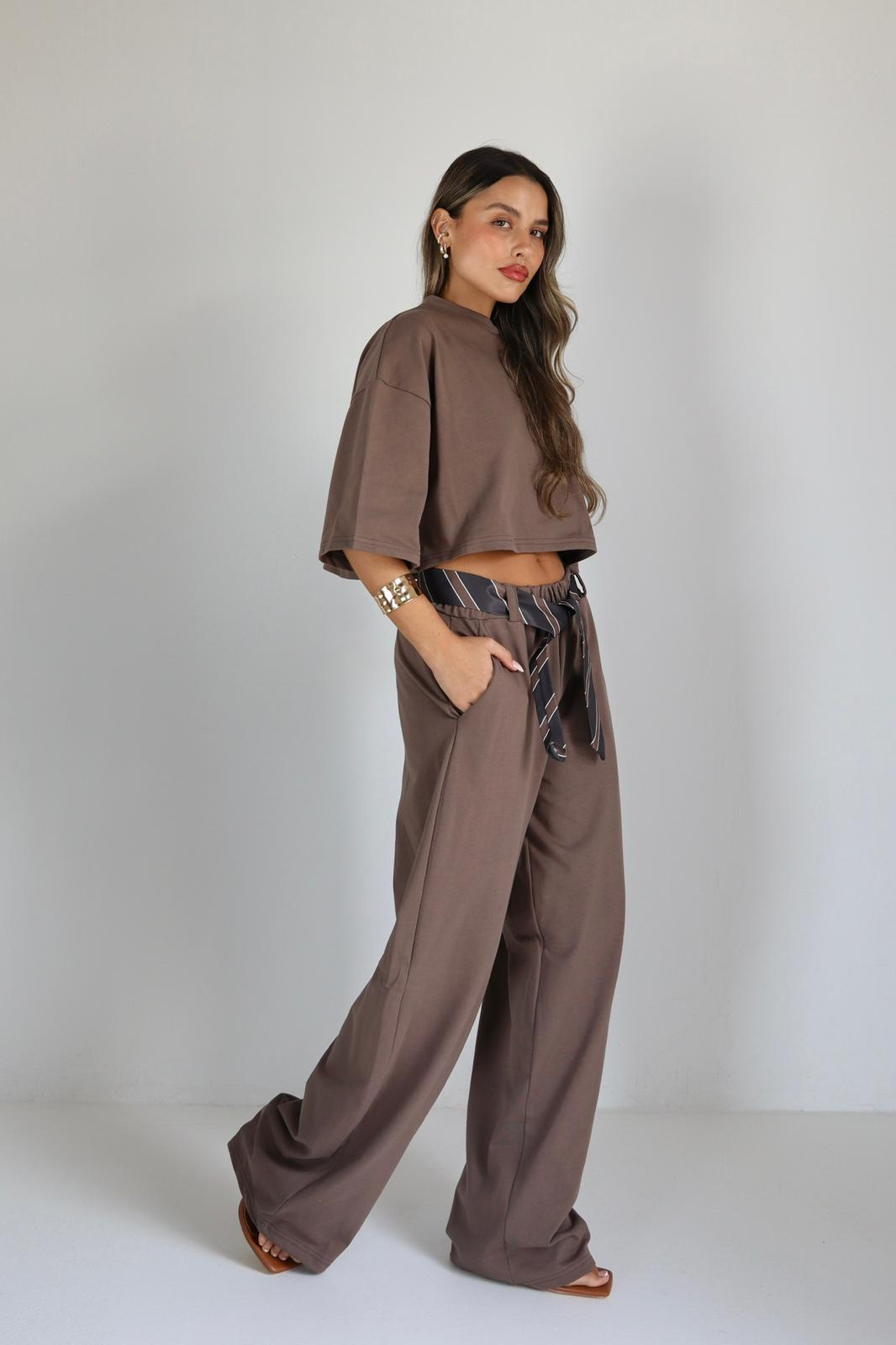 חליפת Hagar אופנה לנשים סט קיץ טרנדי