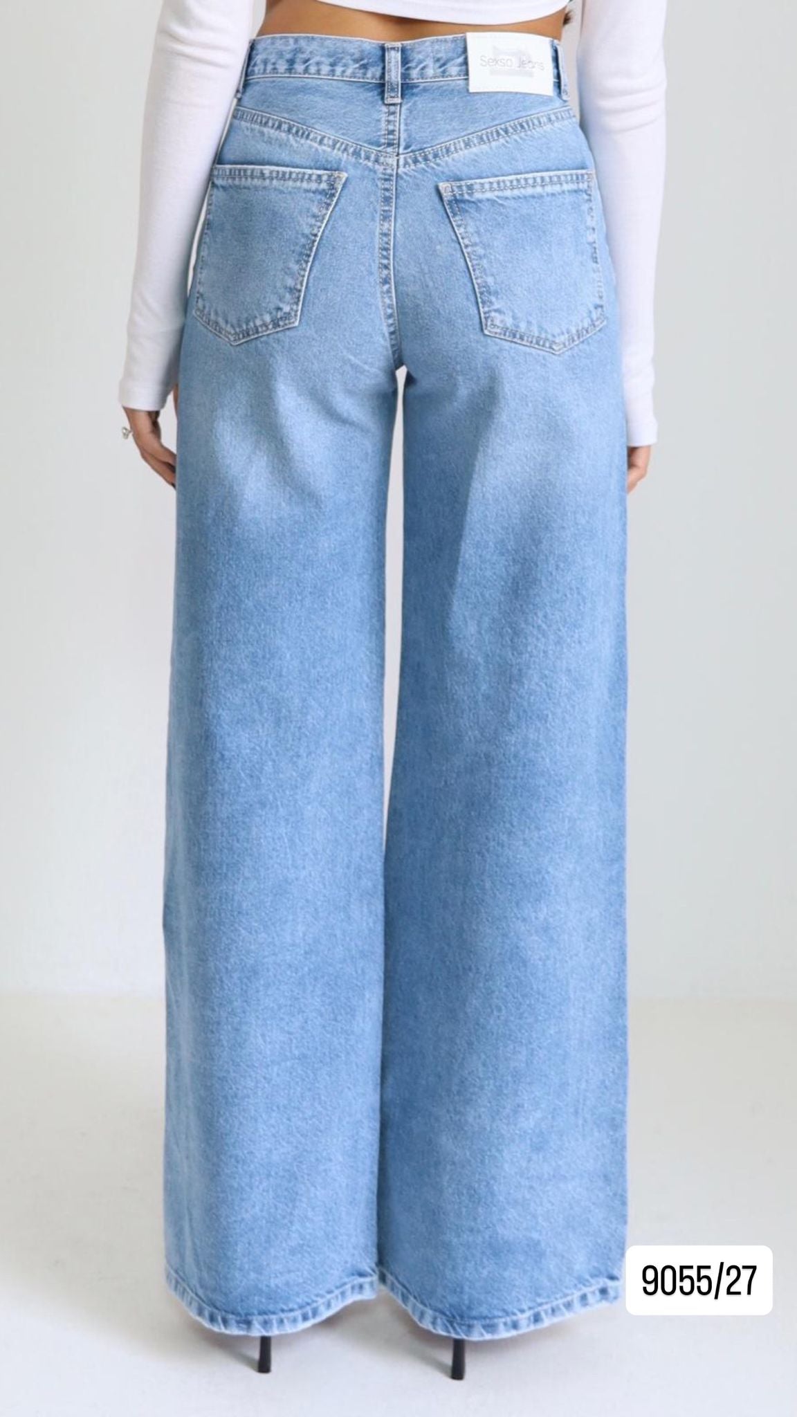 ג׳ינס רחב לנשים בגזרה גבוהה Sexso 9055/27 מבט קדמי