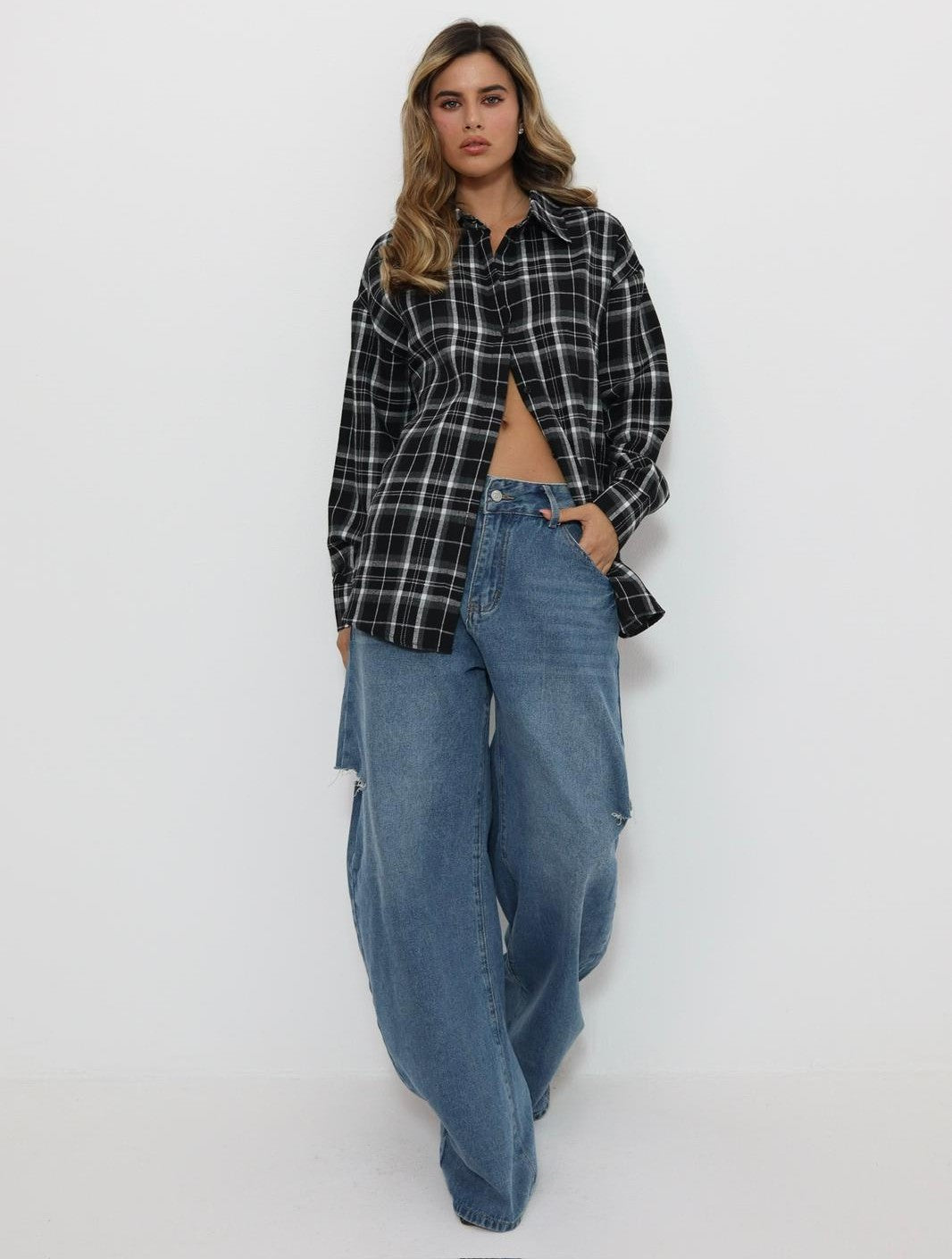 חולצת משבצות EVE