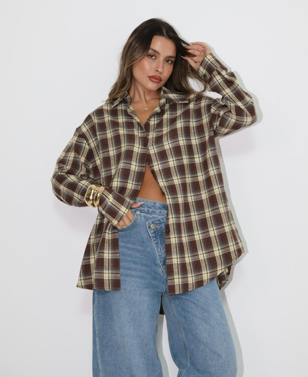 חולצת משבצות EVE