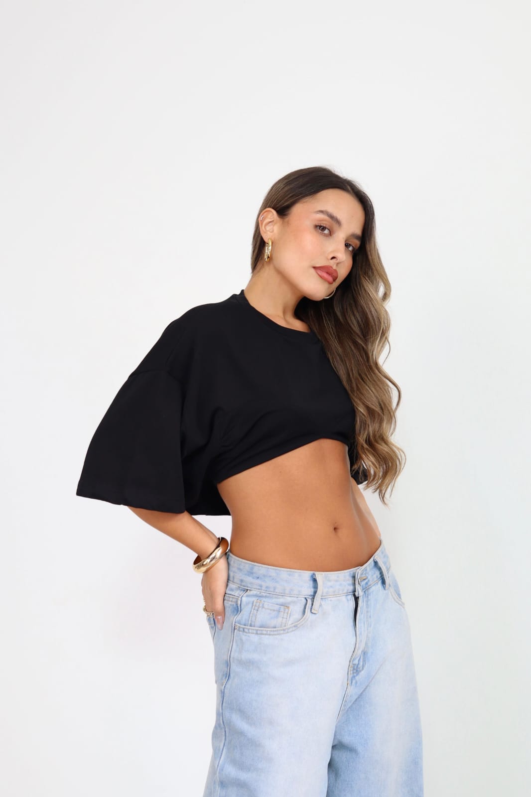 חולצת Crop Wave