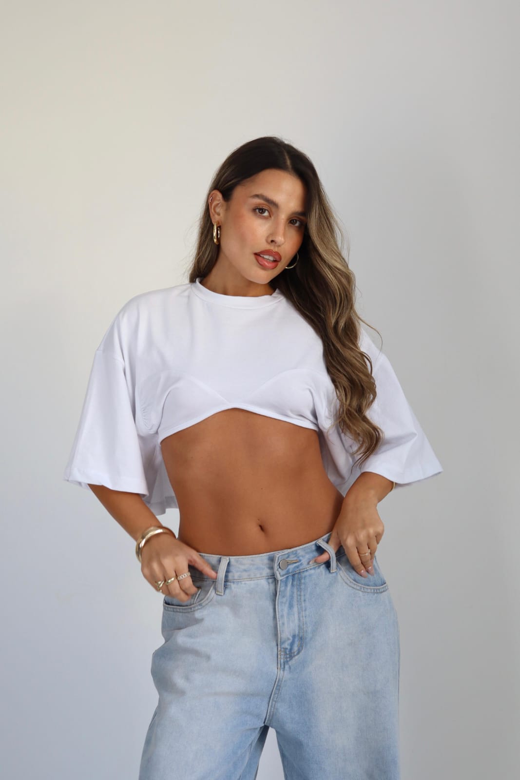 חולצת Crop Wave