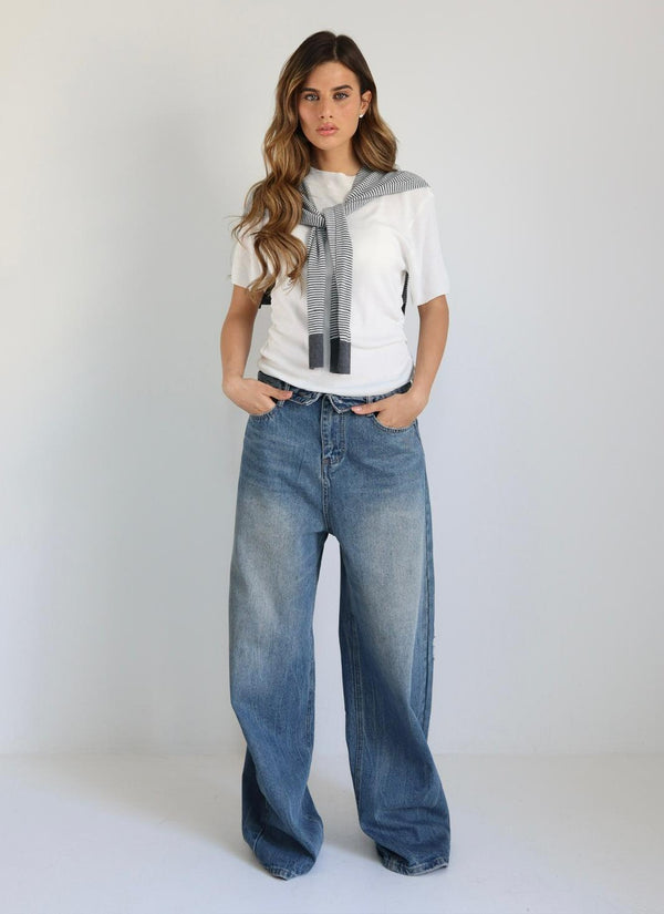 חולצה קצרה לנשים Ashli מראה אלגנטי נקי