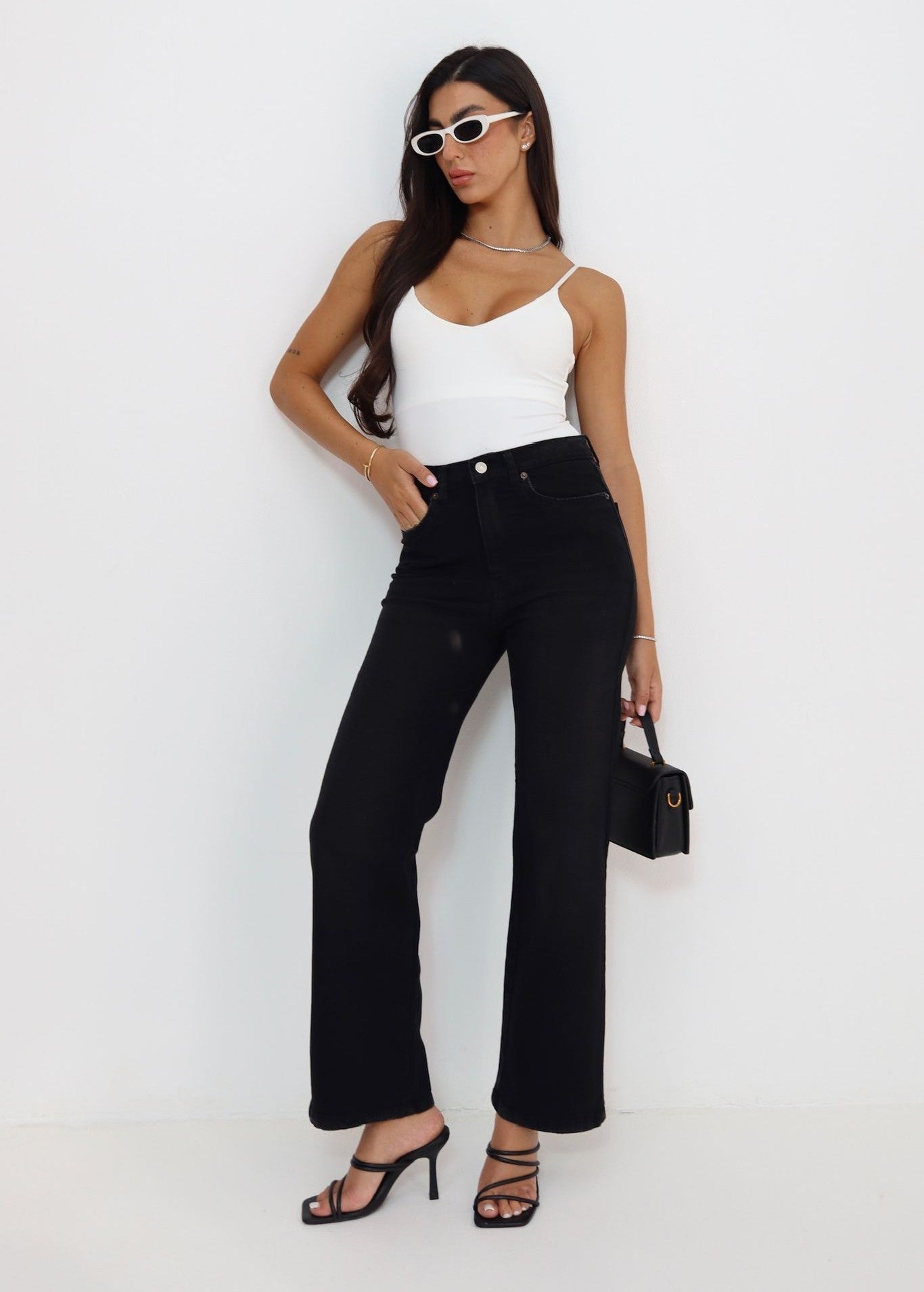 ג׳ינס רחב לנשים Sexso 9054 צבע שחור