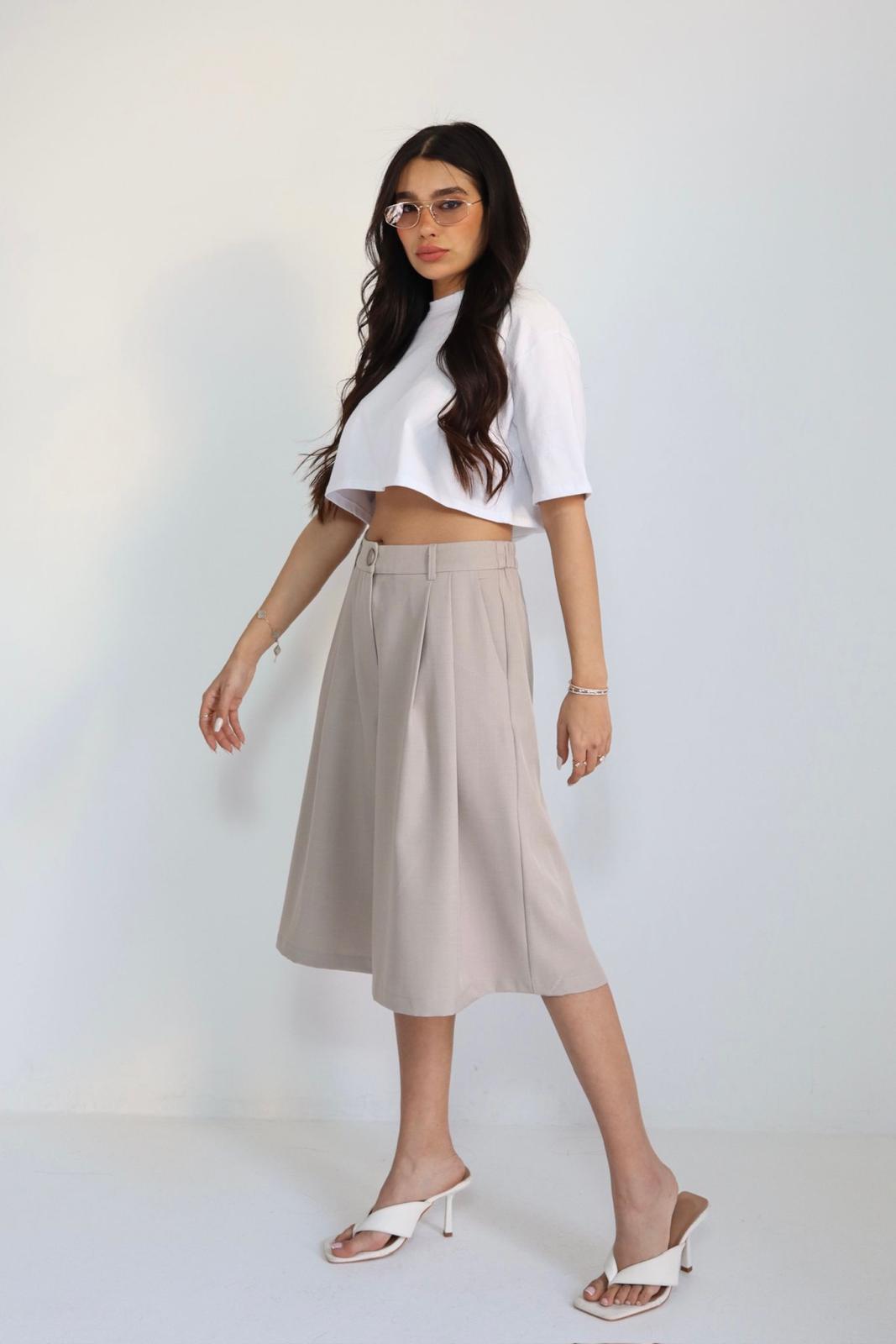 מכנס רחב אלגנטי לנשים דגם Bety מבט קדמי