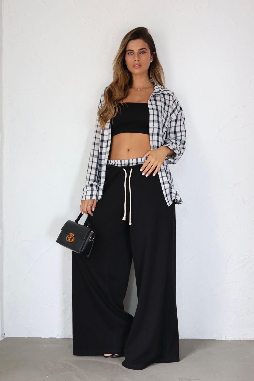 חליפת Galit שחור לוק יומי אופנתי לנשים