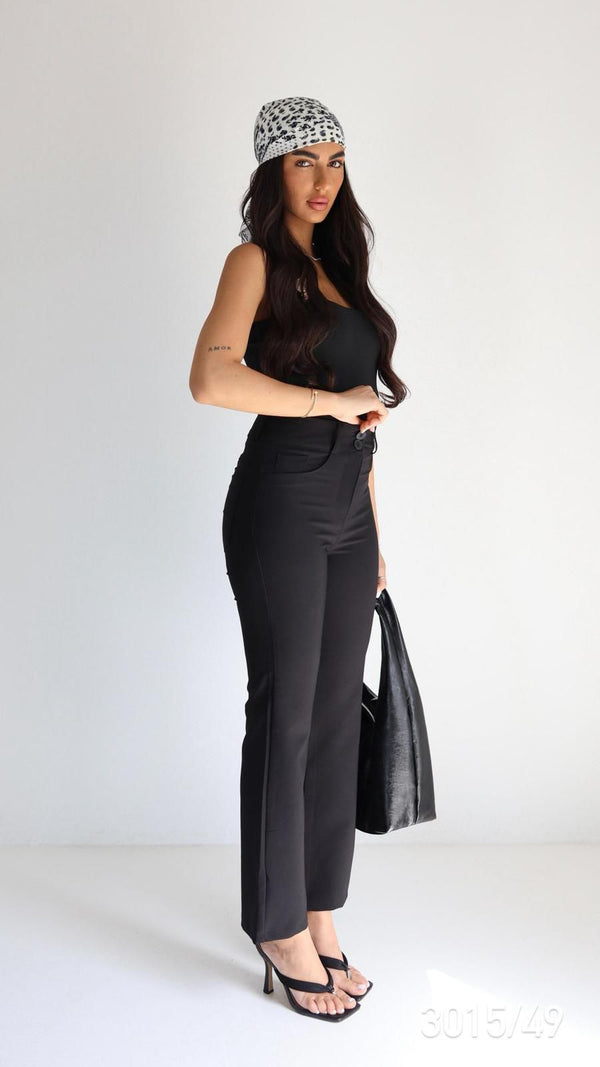 	מכנס שחור אופנתי לנשים 