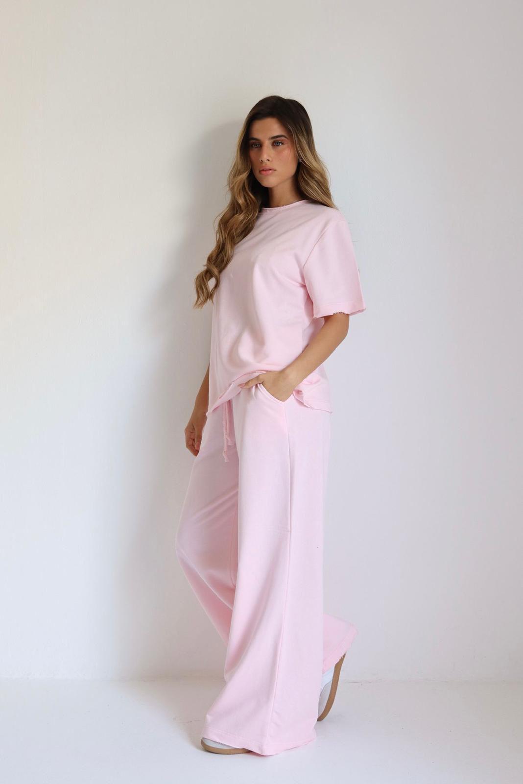 חליפת Shavit ורודה סט נשים נוח ליום יום