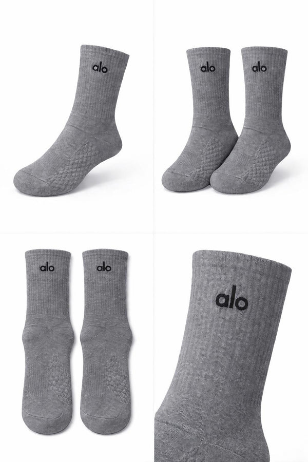 גרבי Alo אפורות לנשים עם לוגו