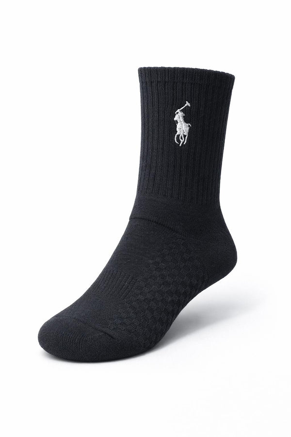 גרבי PolO שחורות לנשים עם לוגו לבן