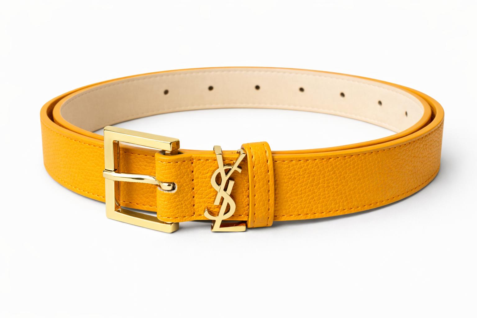 חגורת Loren תקריב אבזם זהב