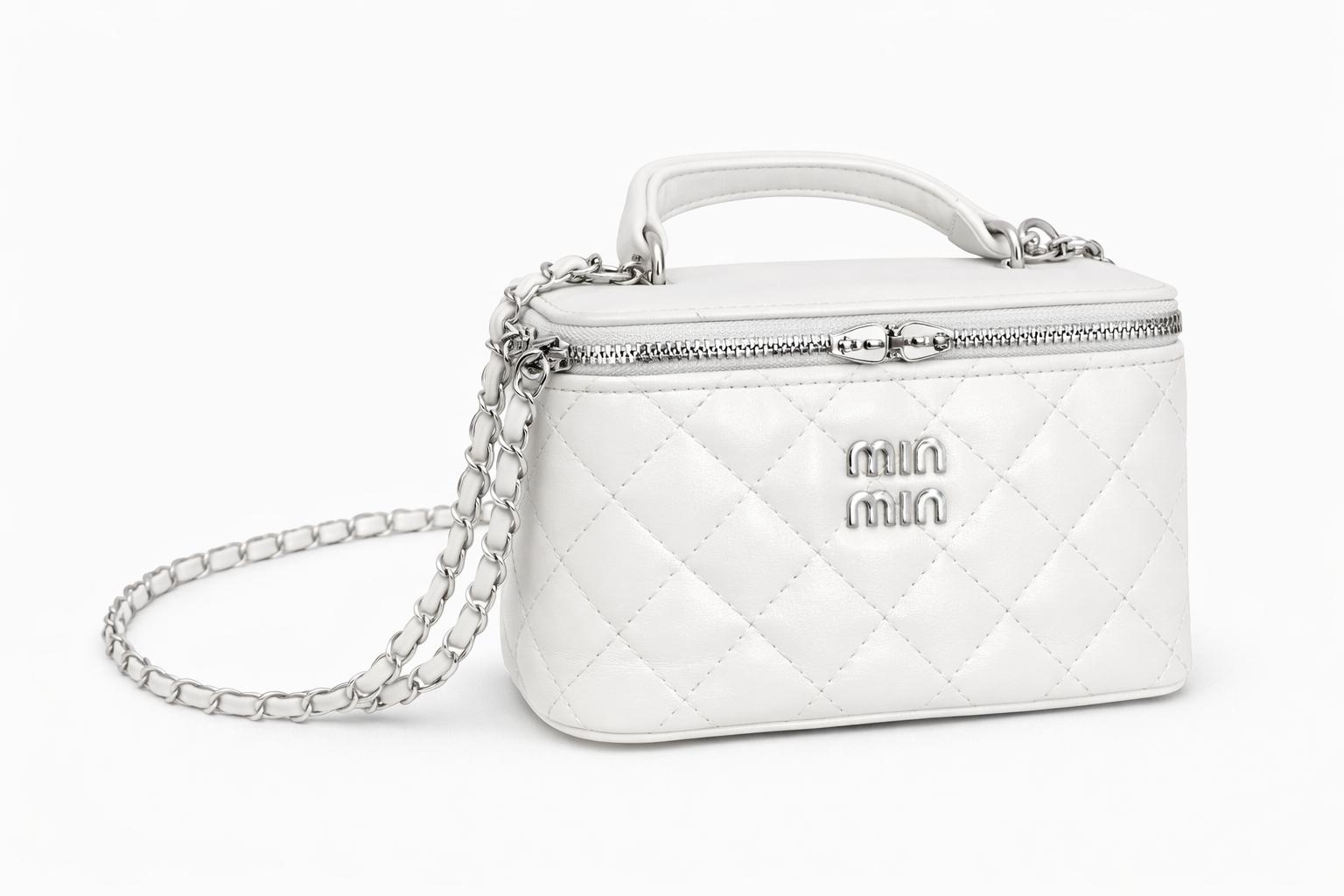 תיק Mino לבן עם שרשרת