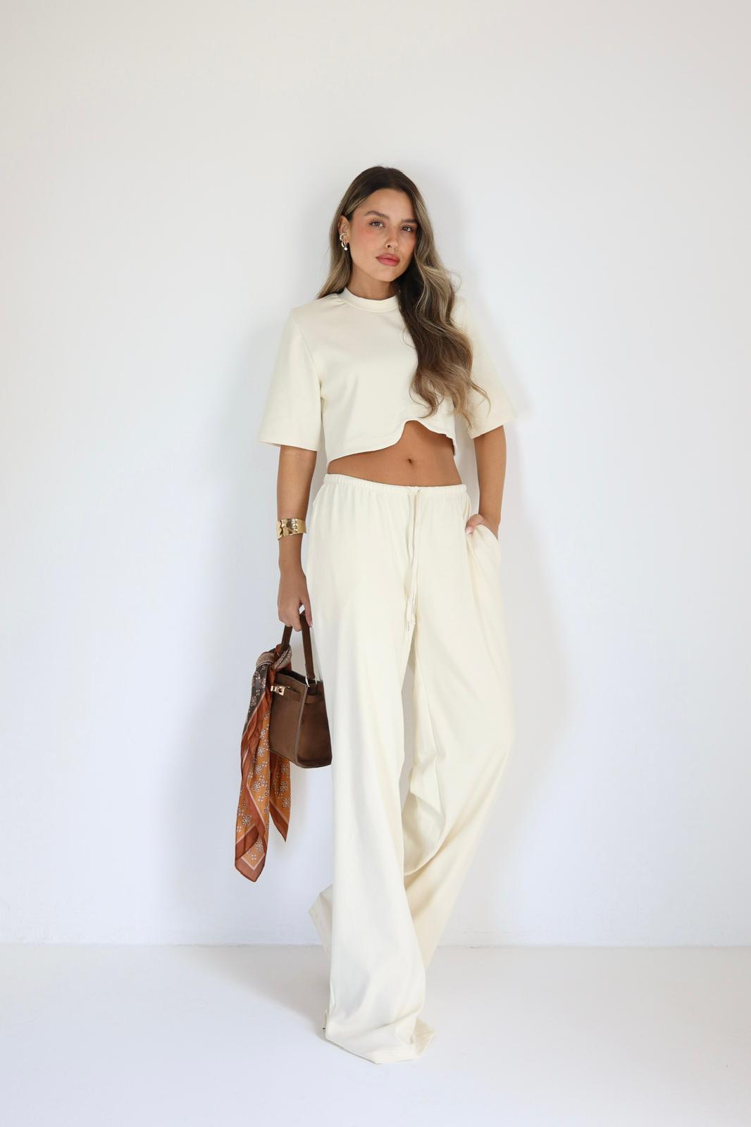 חליפת Negi שמנת לוק יומי אלגנטי