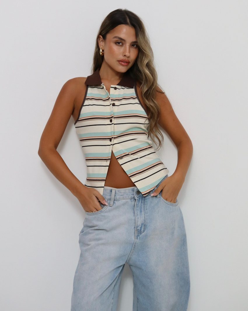 גופיית stripe