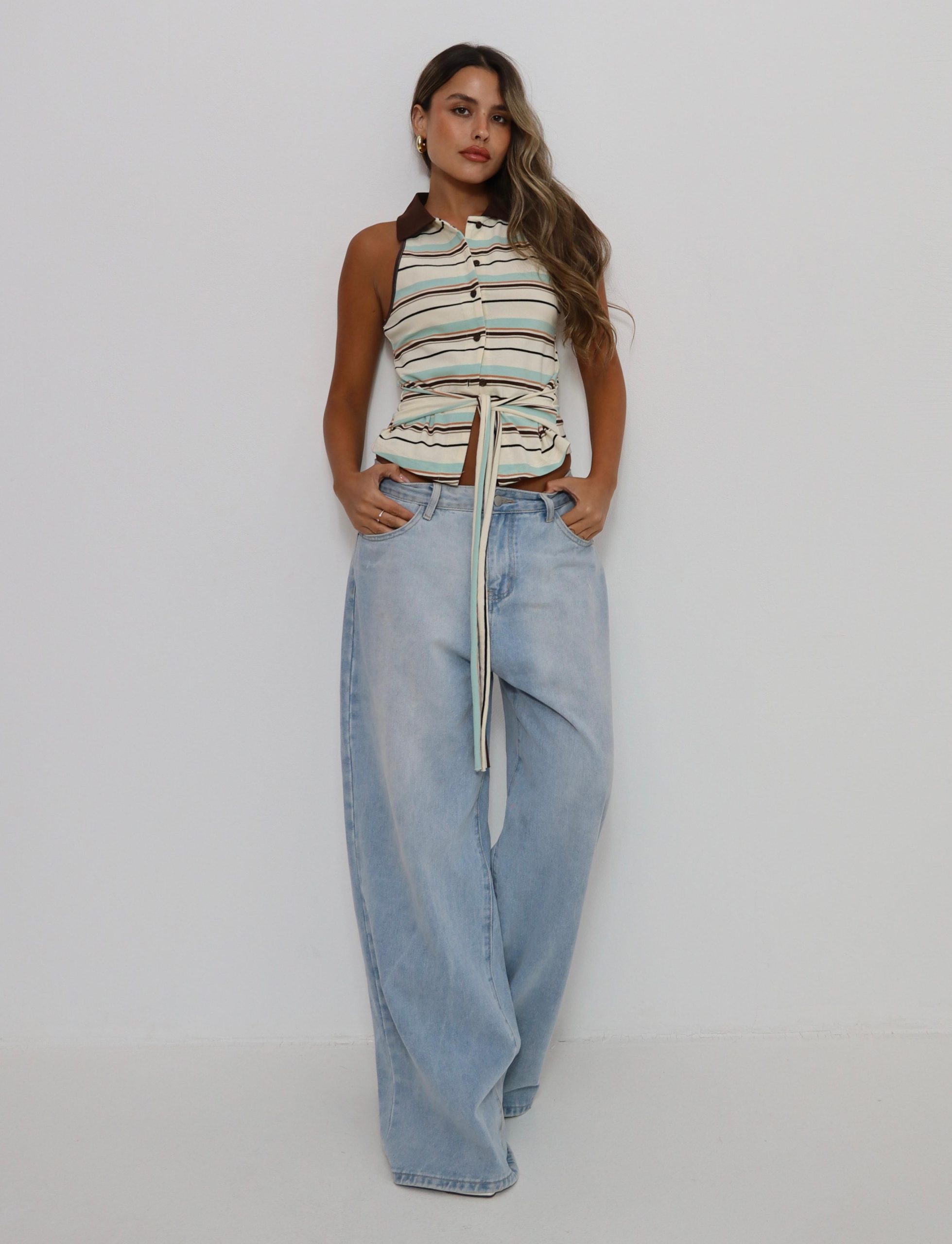 גופיית stripe