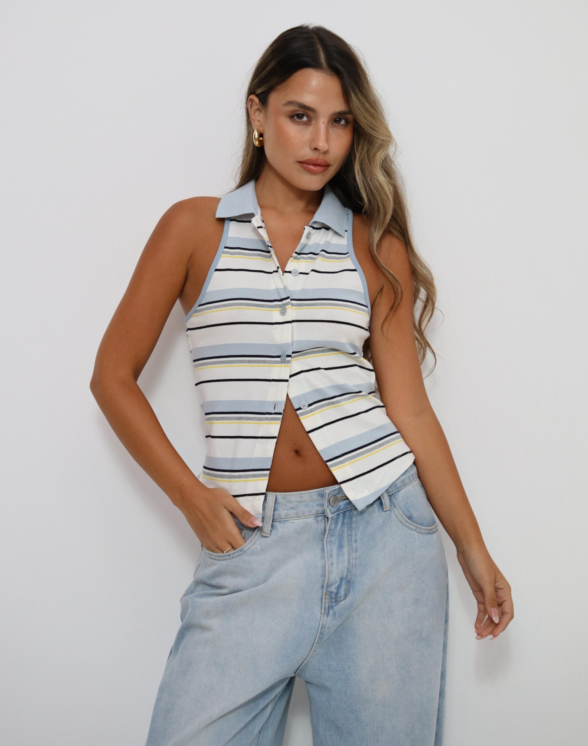 גופיית stripe