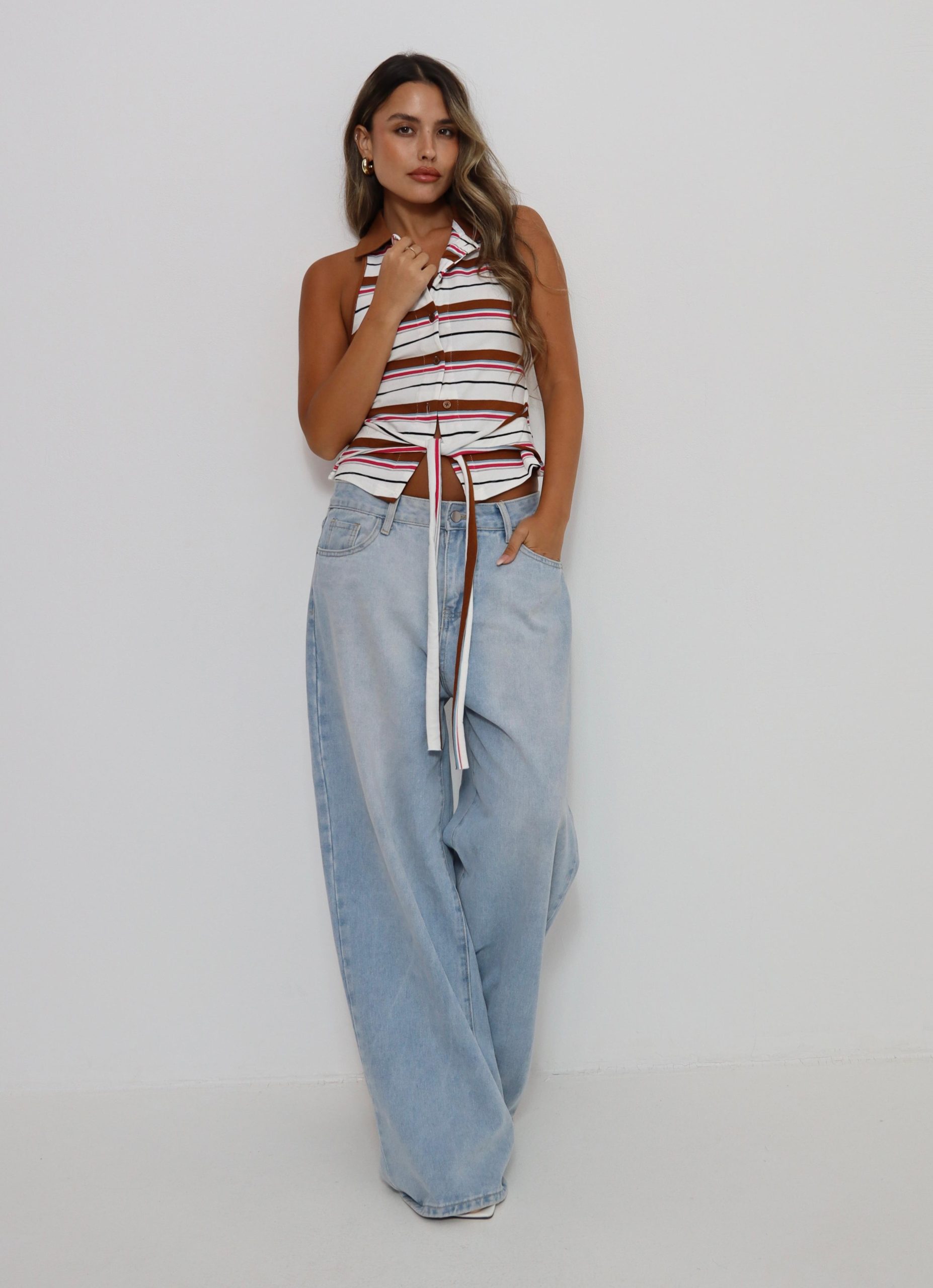 גופיית stripe