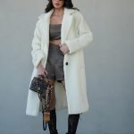 מעיל טד פרווה ארוך לנשים בגזרה מחמיאה