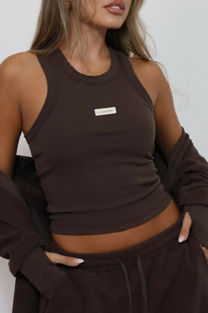 חליפת Nova עם טופ קרופ, קרדיגן ומכנס ארוך רחב לנשים