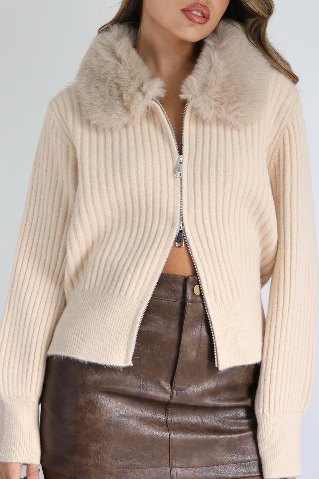 קרדיגן פרווה לנשים